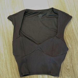 ALO Yoga Charcoal Crop Top